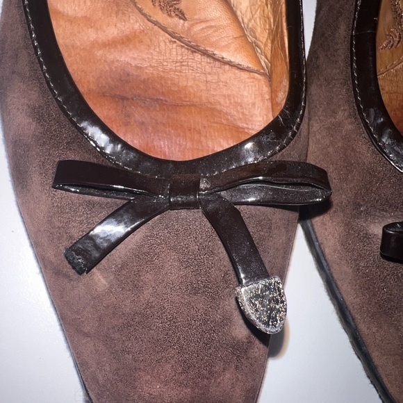 Sofft Shoes “Bow Dress Pumps Brown Suede Leather Block Heel” - Picture 3 of 7